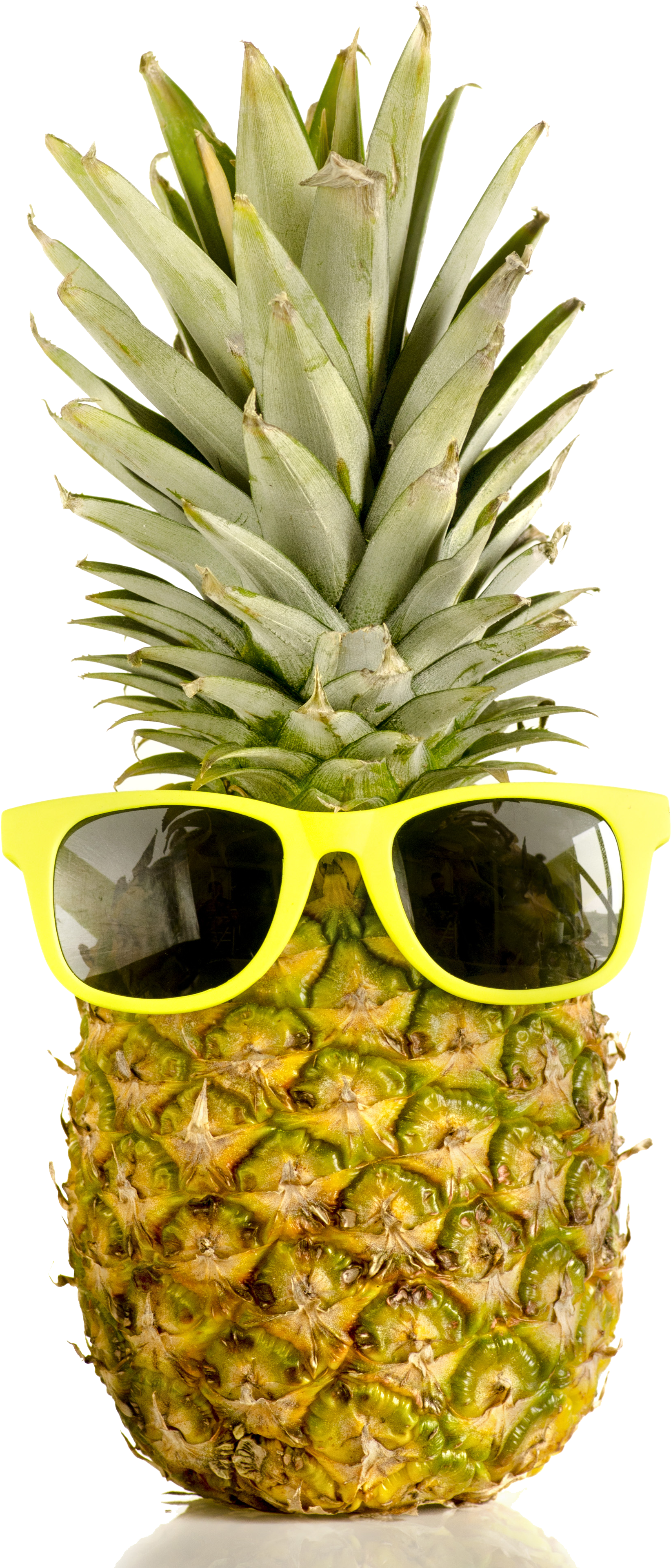 Pineapple Wearing Sunglasses (2199x4006), Png Download