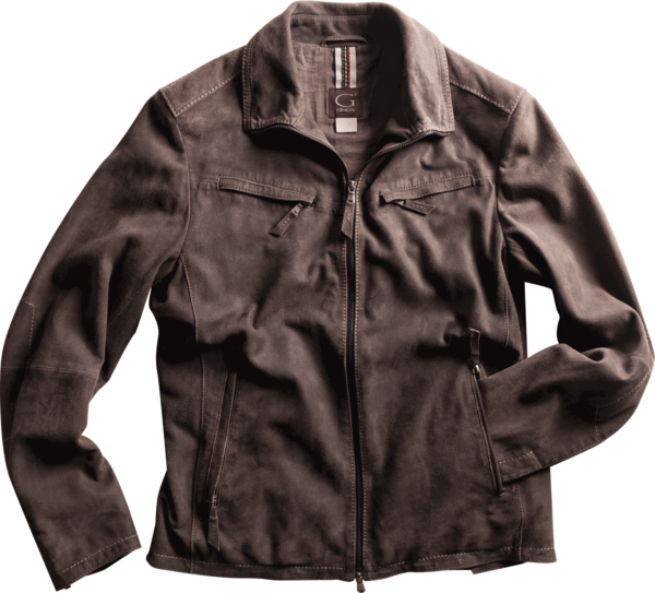 Suede Racing Jacket - Leather Jacket (600x543), Png Download