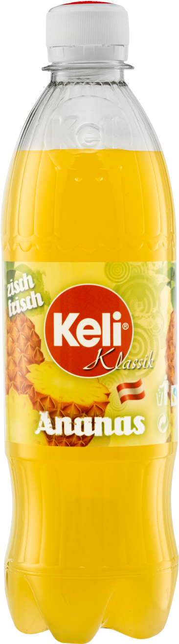 Keli 0,5l Pet Flasche Ananas - Keli (483x1403), Png Download