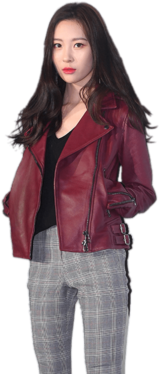 Sunmi Red Leather Jacket (800x800), Png Download