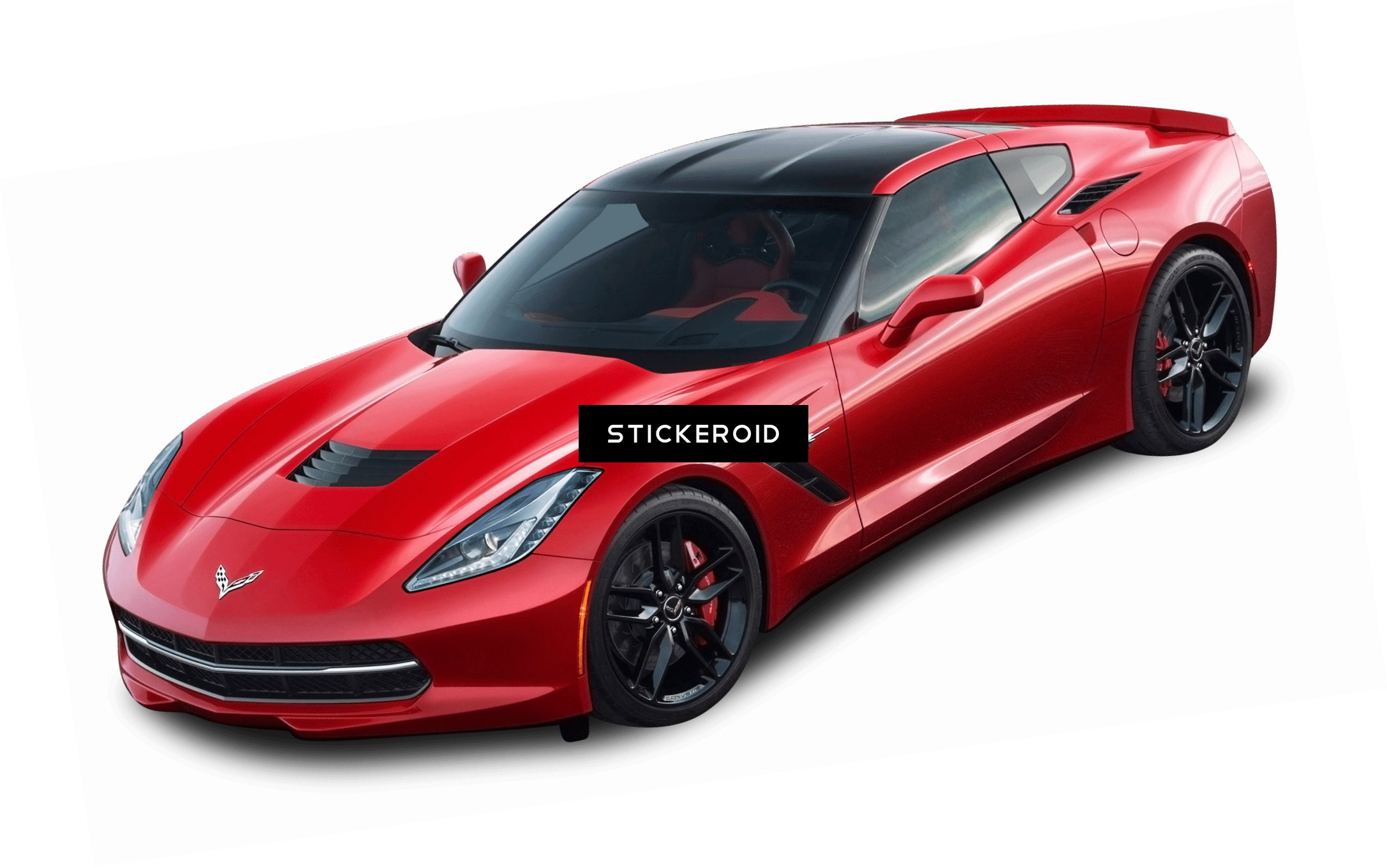 Red Corvette - Chevrolet Corvette (2174x1361), Png Download