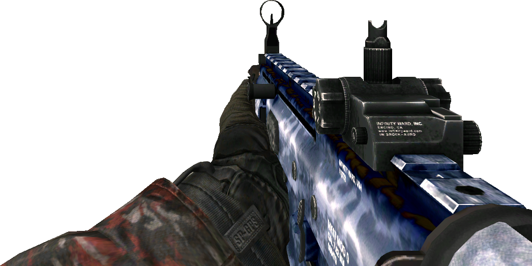 Scar-h Blue Tiger Mw2 - Scar H Mw2 (1046x523), Png Download