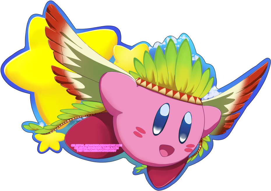 #wingkirby, My Favorite #kirby #nintendo #fanart #hal - Kirby (941x659), Png Download