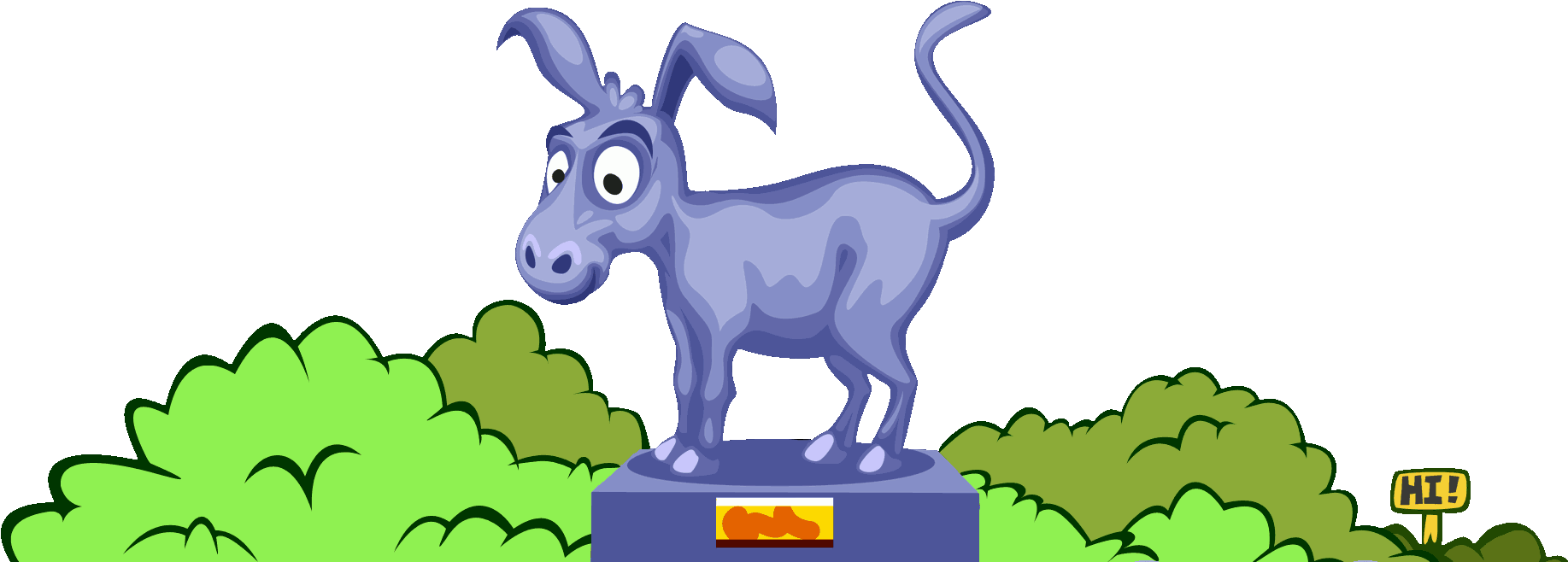 Donkey - Cartoon (1920x696), Png Download
