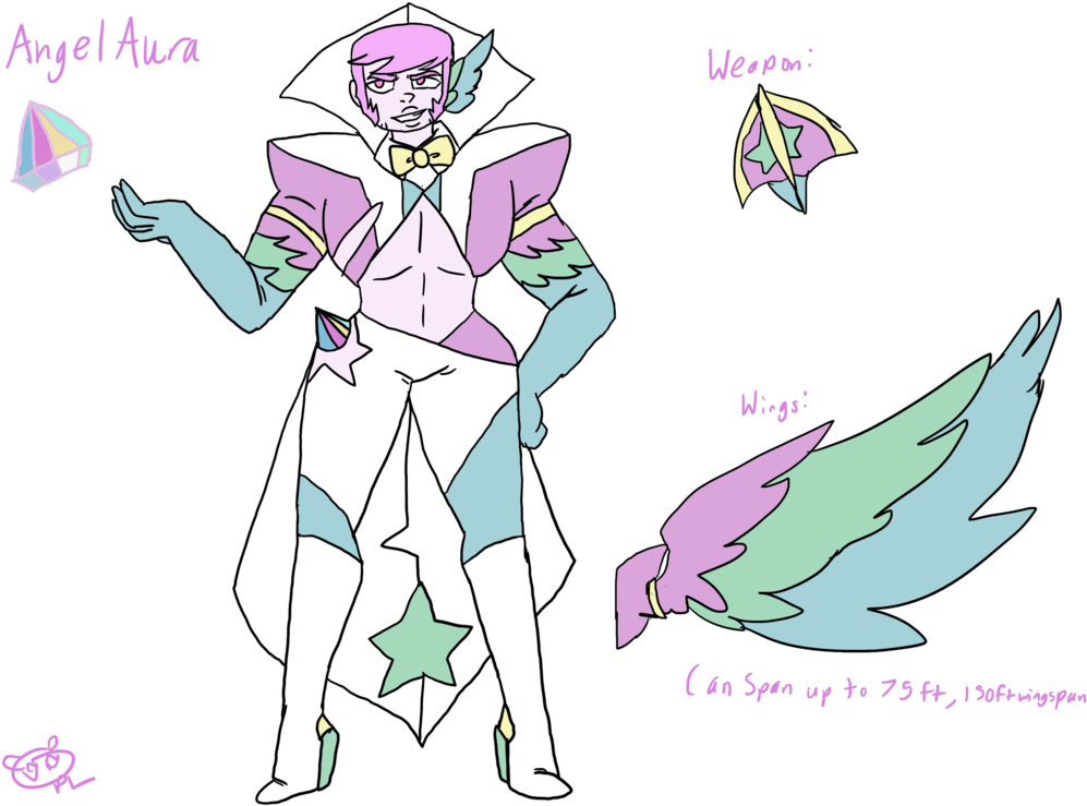 Su Oc Ref Angel - Angel Aura Quartz Su Oc (1024x745), Png Download