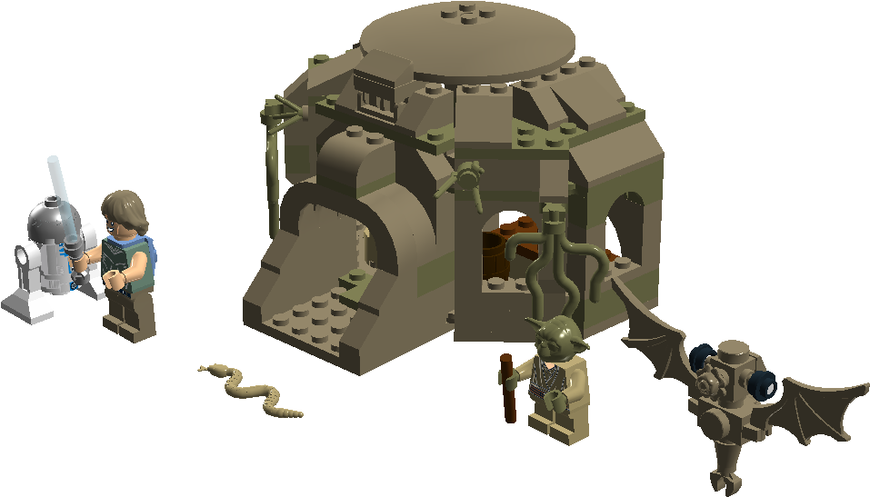 Star Wars Dagobah Hut - Lego Star Wars (1126x577), Png Download