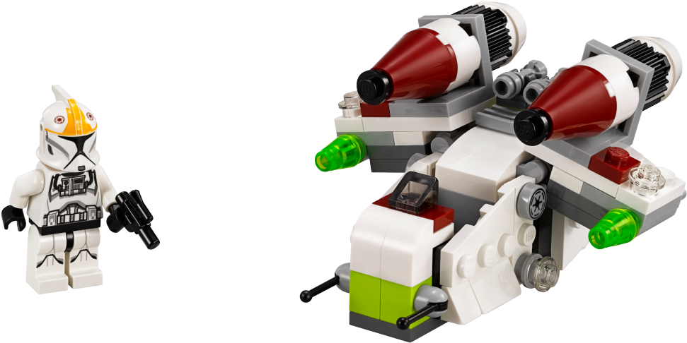 Lego Star Wars 75076 L'hélicoptère De Combat De La - Lego Microfighter Republic Gunship (1000x750), Png Download