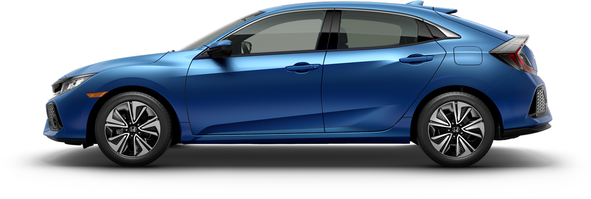 2017 Honda Civic Hatchback Side Profile - Black Honda Hatchback 2017 (1800x500), Png Download