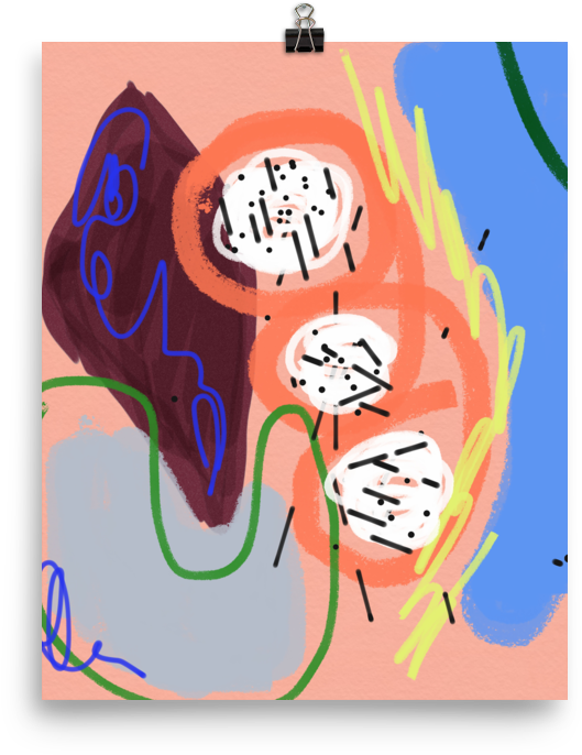 Image Of Dragon Fruit Teacup - Modern Art (1000x1000), Png Download