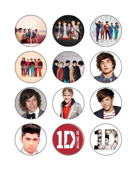 One Direction Cake Toppers (600x600), Png Download