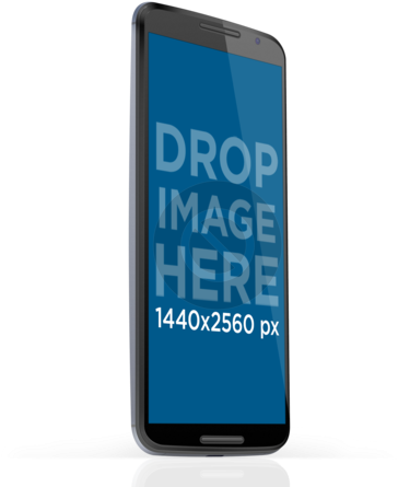 Android Png Mockup Of Black Nexus 6 Over Clear Background - Android (640x480), Png Download