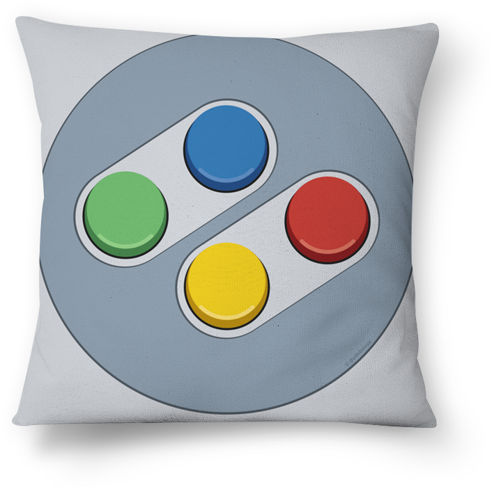 Almofada Super Nintendo Controller De Eduardo Bessana - Almofada Do Super Nintendo (800x800), Png Download