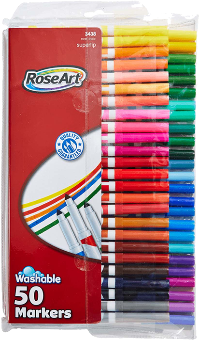 50ct Washable Super Tip Markers - Roseart 50 Washable Markers (800x800), Png Download