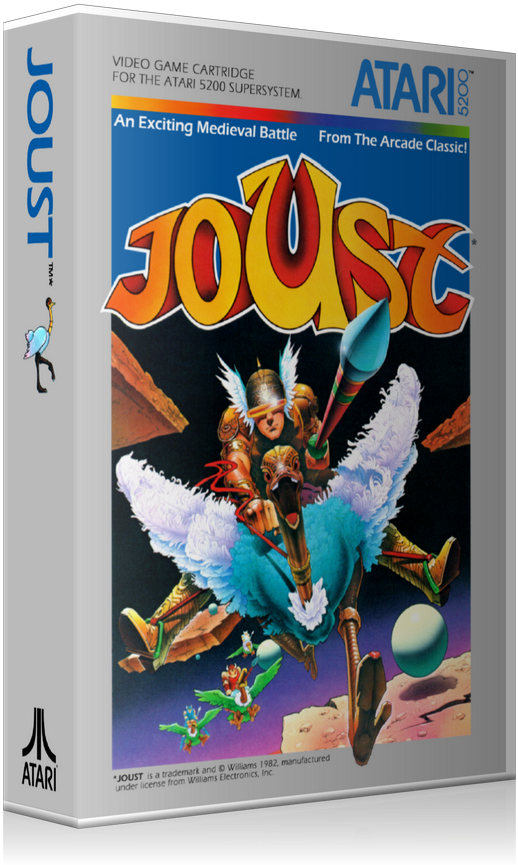 Atari 5200 Joust 2 Game Cover To Fit A Ugc Style Replacement - .. Joust - Atari 2600 - Pal [atari 2600] (800x900), Png Download