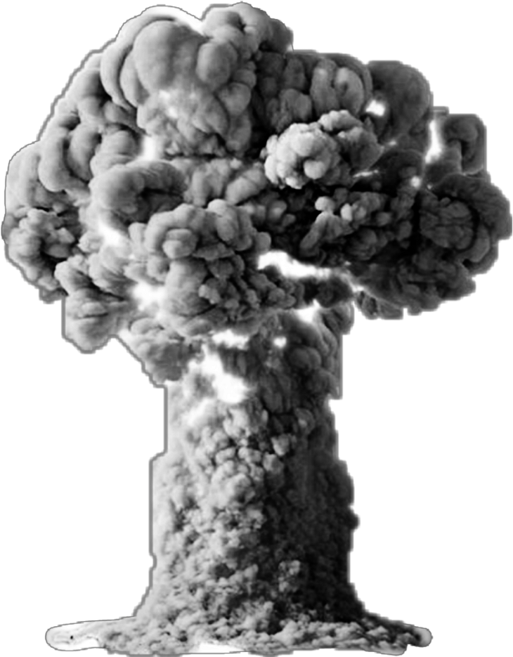 Smoke Explosion Greysmoke Explosionsmoke Smokeexplosion - Mushroom Cloud (1024x1024), Png Download
