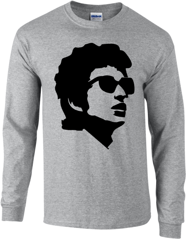 Shades Bob Dylan Jumper - 2400 Gildan Sport Grey (819x1024), Png Download