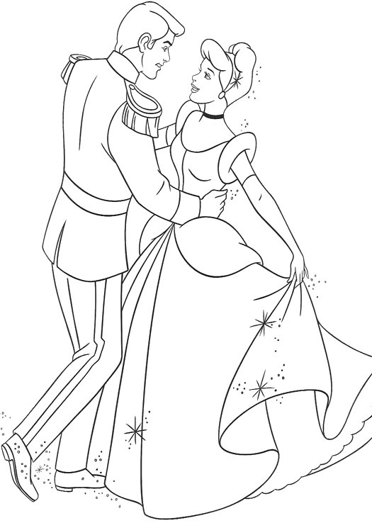 560 Collections Coloring Pages Cinderella And Prince Charming  Best Free