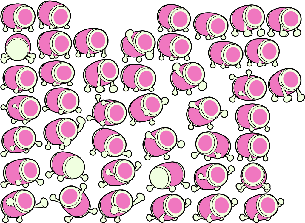 Click For Full Sized Image Pastel Pink - Yomogimaru Taiko No Tatsujin (1024x1024), Png Download