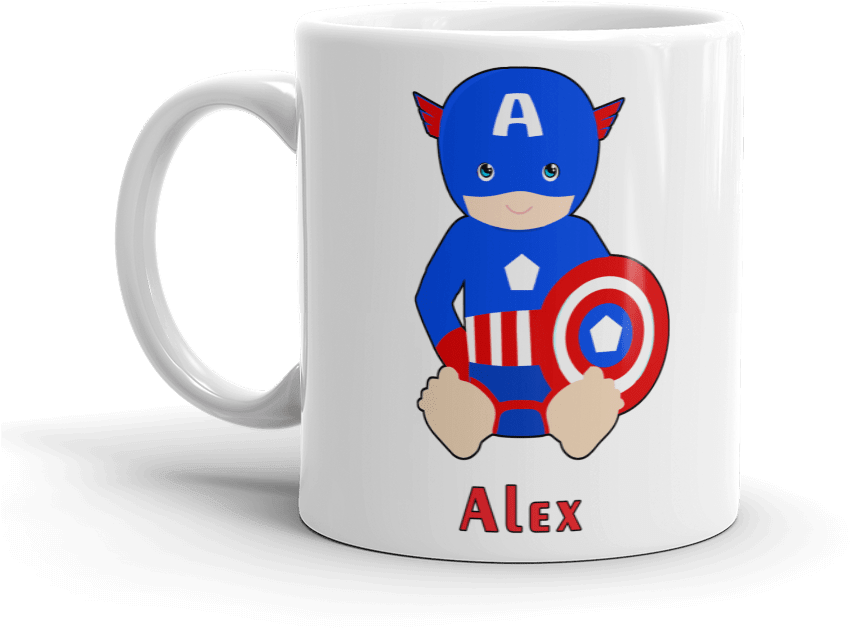 Captain America Kid Mug - Michael Steddum Brittany Double Brittany 11oz Coffee (1000x1000), Png Download