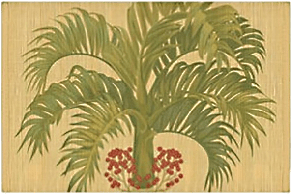 Bamboo Placemat - Hawaiian Style Bamboo Placemat Manila Palm Set (600x600), Png Download