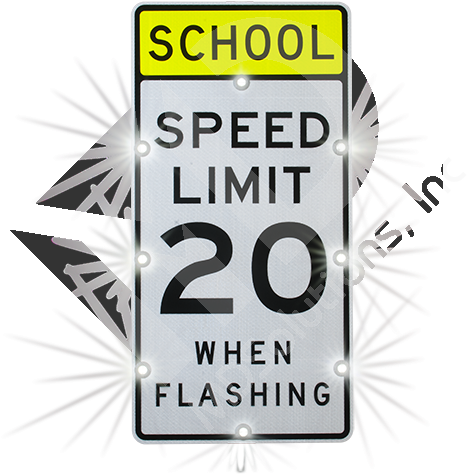 Solar School Speed Limit Sign - Speed Limit Sign (960x533), Png Download