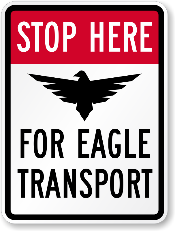 Eagle Transport Funny Road Sign K - Parking Sign (607x800), Png Download