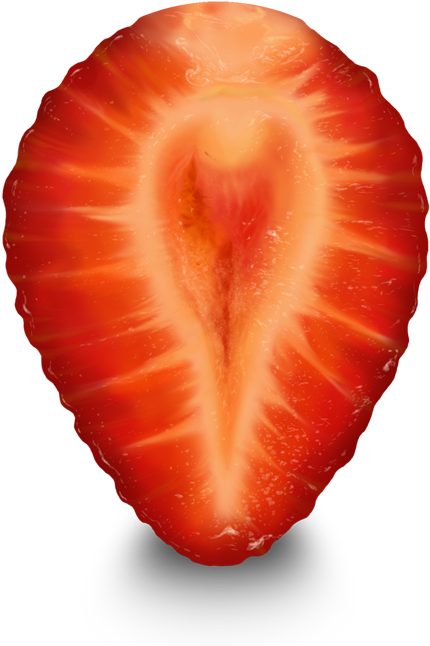 Half Hearted - Strawberry (510x715), Png Download
