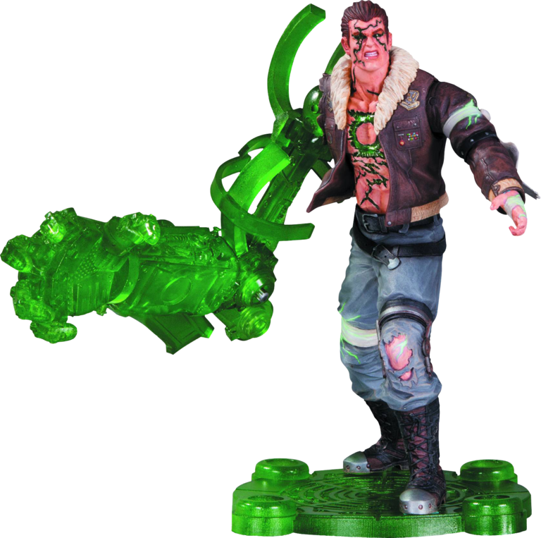 Atomic Green Lantern - Green Lantern Figure (768x763), Png Download