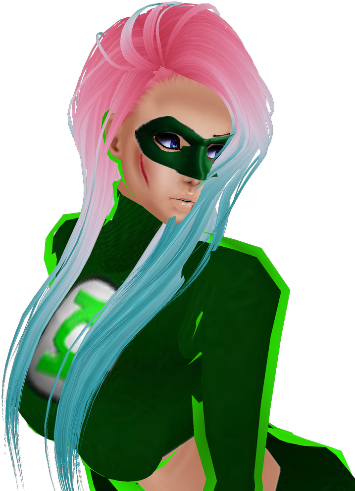 Green Lantern Jane Ivory - Cartoon (745x1024), Png Download