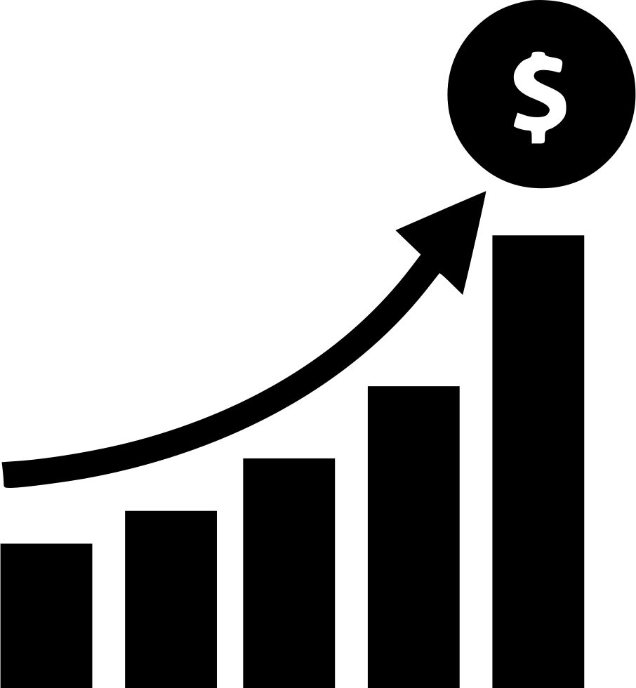 Graph Up Comments - Graph Going Up Icon (906x980), Png Download