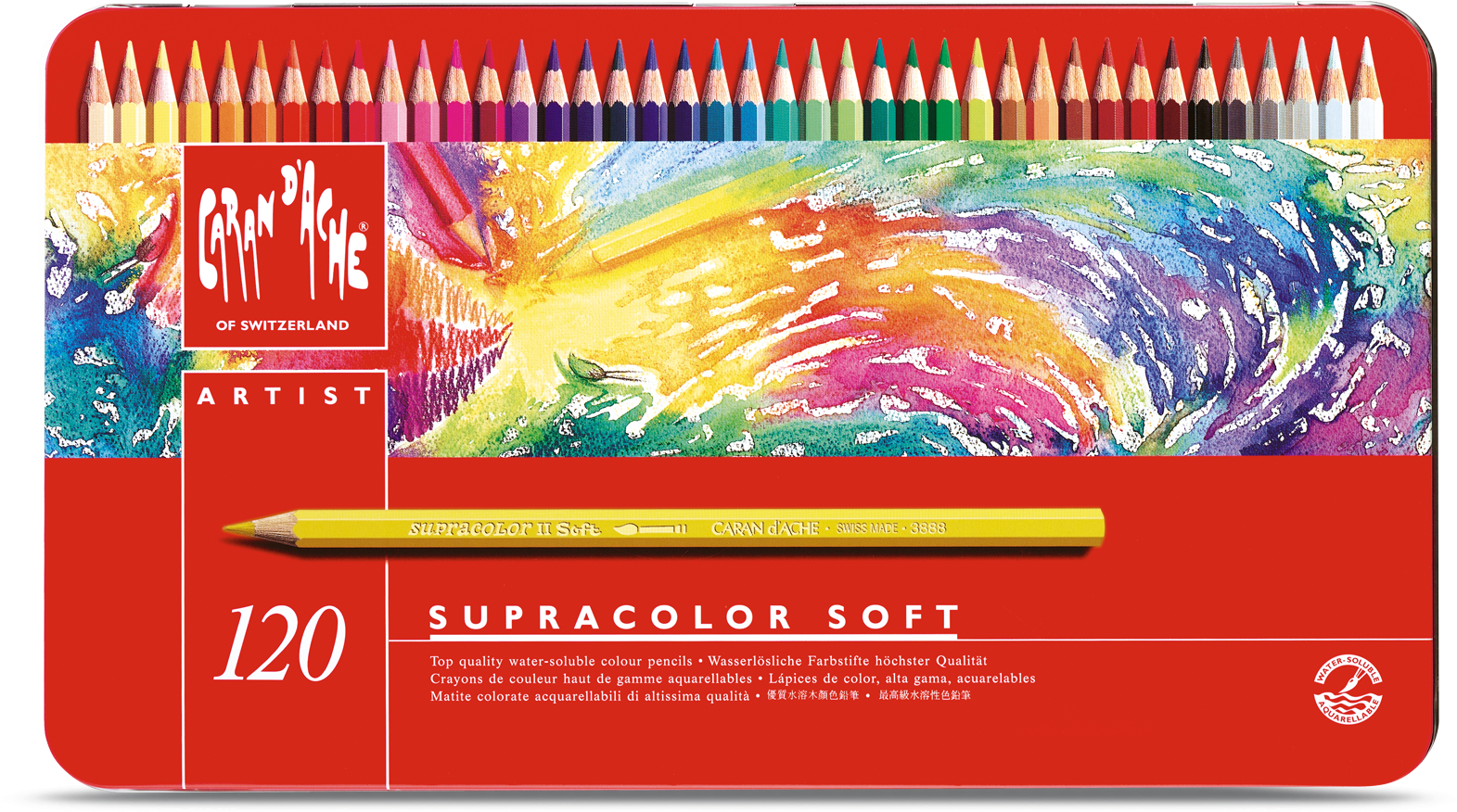 Norton Secured - Caran D'ache Supracolor 40 (watercolour Pencil) (1600x1000), Png Download