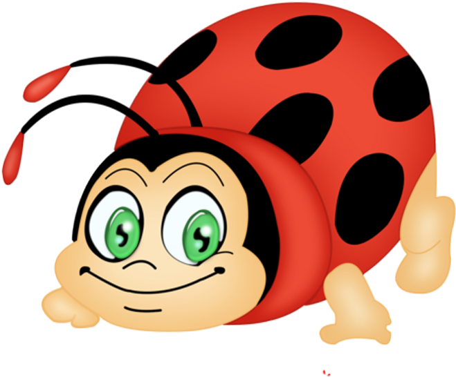 Clipart Png, Micro Creche, Cartoon Flowers, Ladybug - Animated Ladybird (1500x1500), Png Download