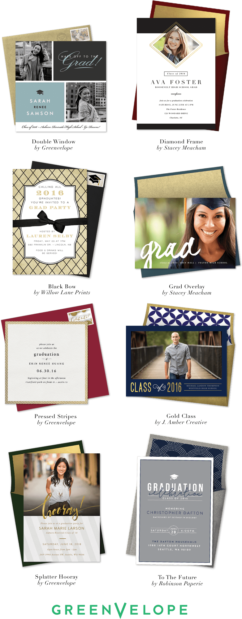 Best Graduation Invitation And Grad Announcement Designs - Lässige Absolventskript | Abschluss-einladung Karte (850x2049), Png Download