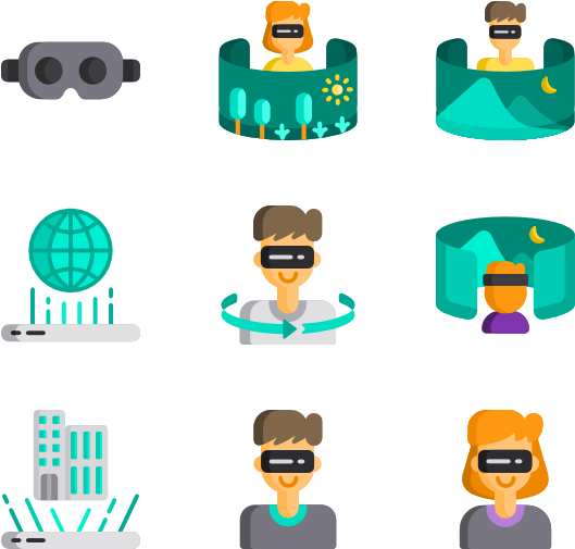 Virtual Reality (600x564), Png Download