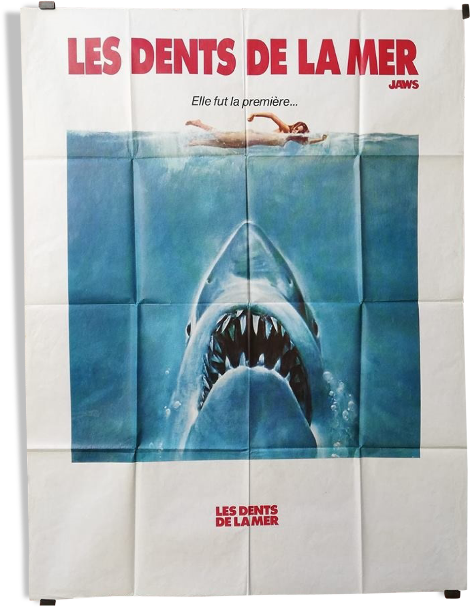 Les Dents De La Mer 120 * 160 Shows Preventive Original - Jaws Poster (1457x1457), Png Download