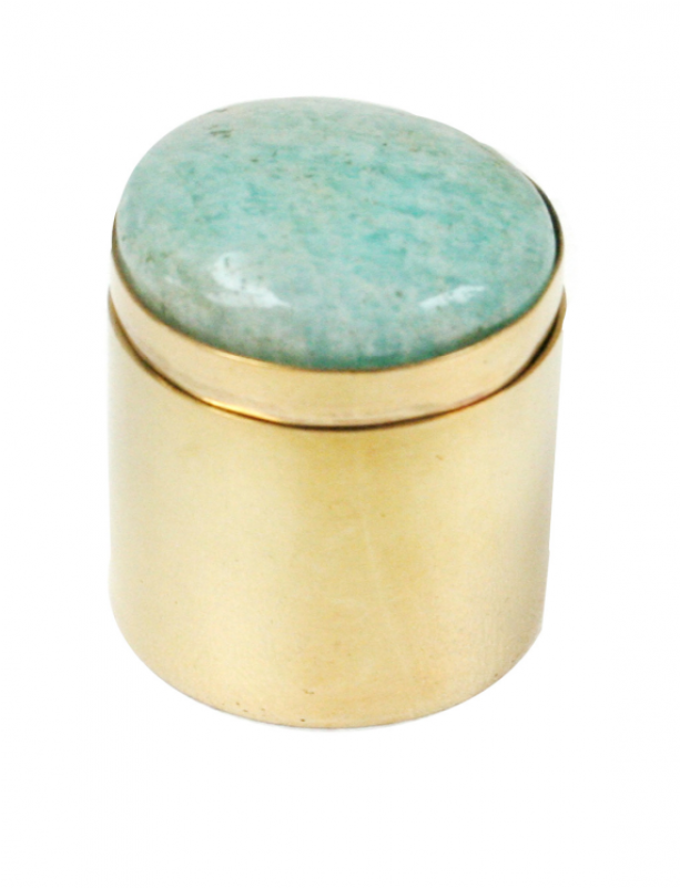 More Views - 2" Ring Box - Brass/aqua - Addison Weeks (800x800), Png Download