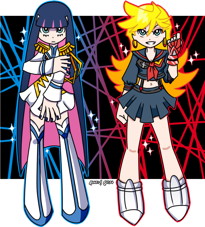 Ryuko Matoi Satsuki Kiryuin Panties Clothing Fictional - Kill La Kill Panty And Stocking Crossover (814x912), Png Download