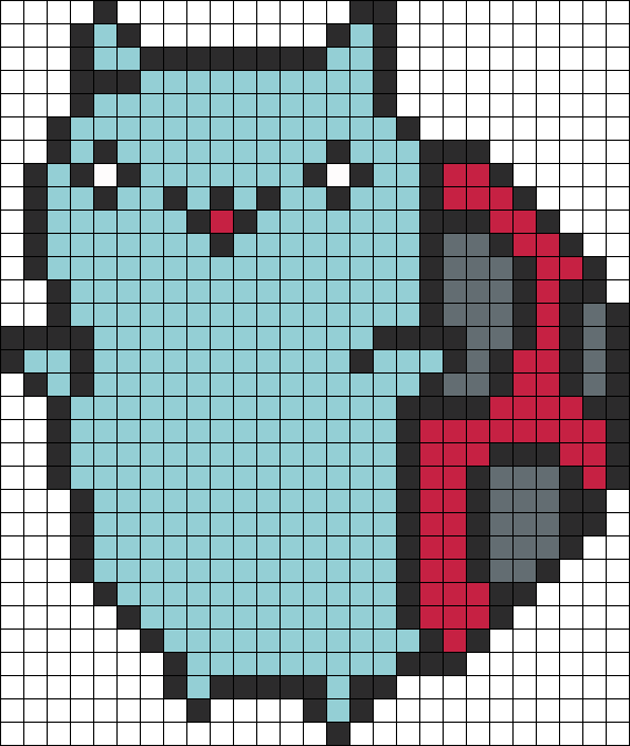 Catbug Perler Bead Pattern - Catbug Hama Beads (568x673), Png Download
