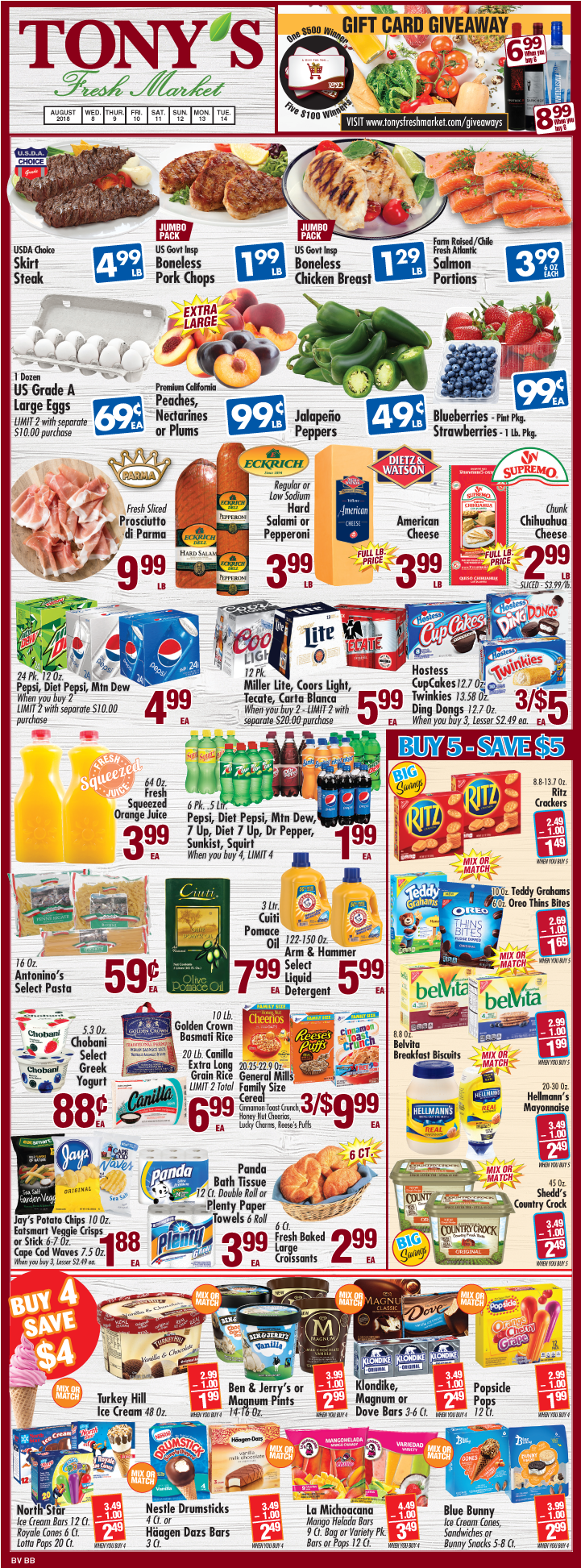 Download - Tony's Finer Foods (940x1944), Png Download