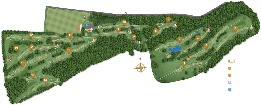 Hole One - Players Gc Bristol Course Layout (1000x400), Png Download