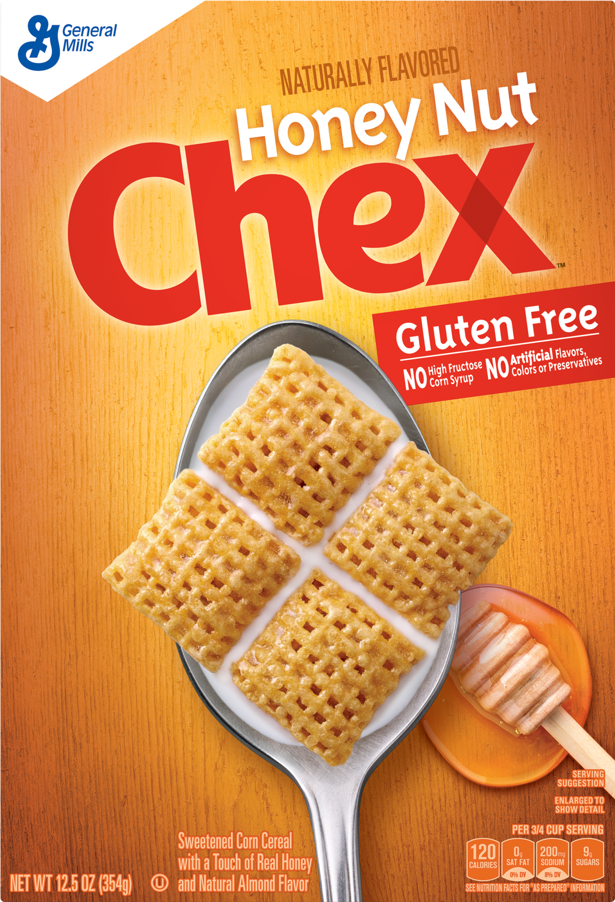 Chex Gluten Free Cereal, Honey Nut, - Corn Chex (1800x1800), Png Download