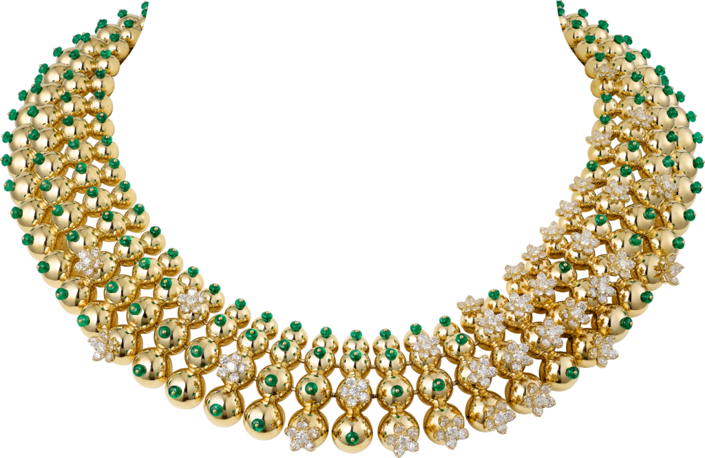 Cactus De Cartier Necklaceyellow Gold, Emeralds, Diamonds - New Collection Cartier Cactus (1024x666), Png Download