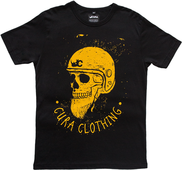 More Views - Tshirt Ny Easy Rider Skull With Helmet 24598 (600x600), Png Download