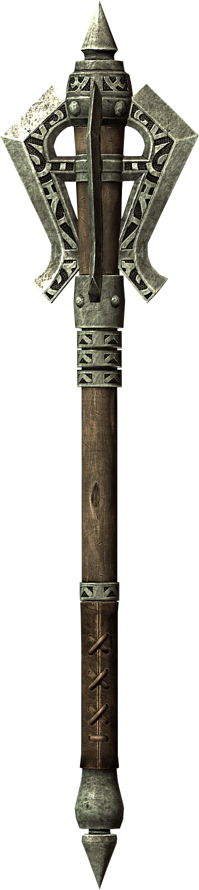 Steel Mace, - Skyrim Mace (395x1767), Png Download