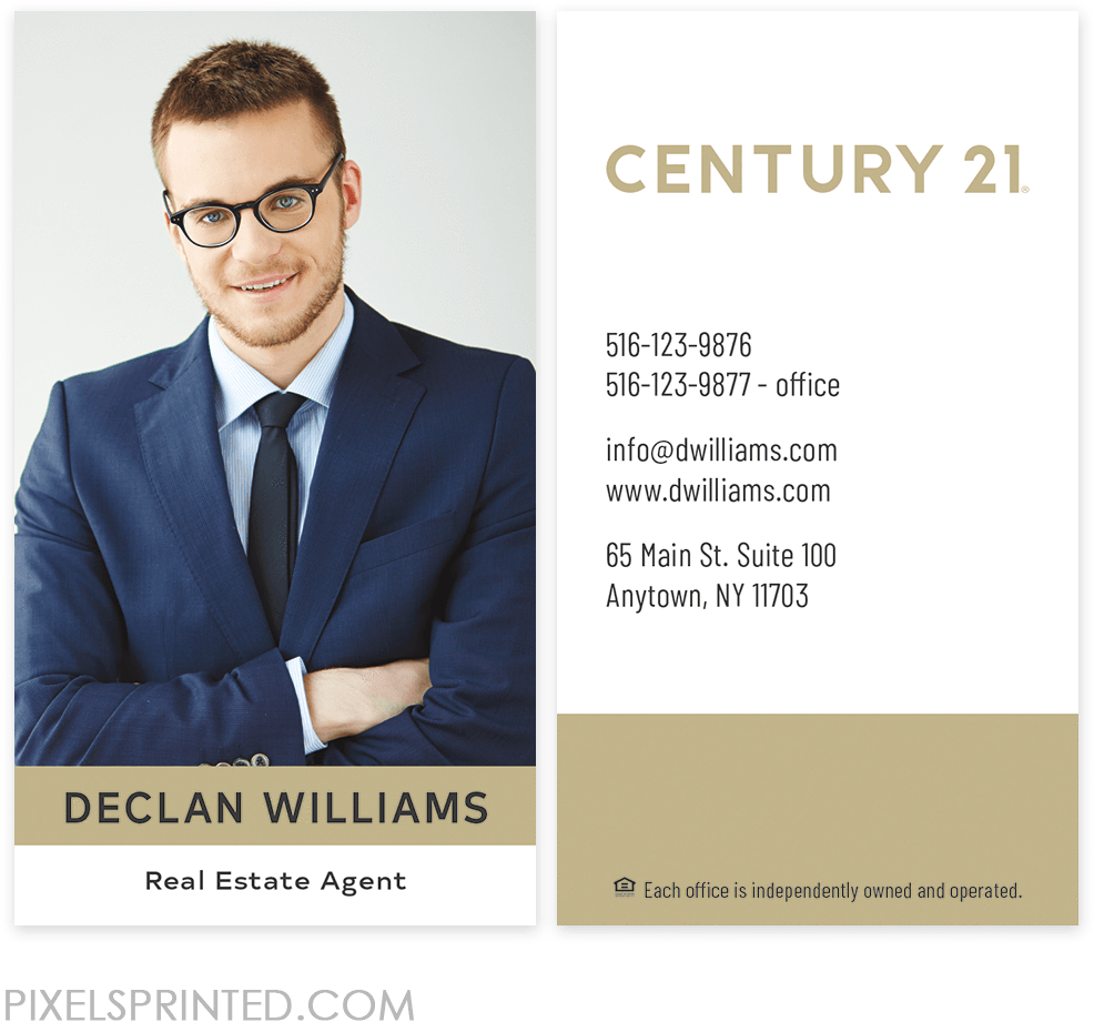 Century 21 Business Cards - Real Estate (1024x1024), Png Download