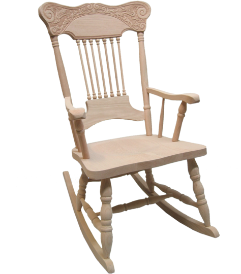 Pressback Rocking Chair - Rocking Chair (480x640), Png Download