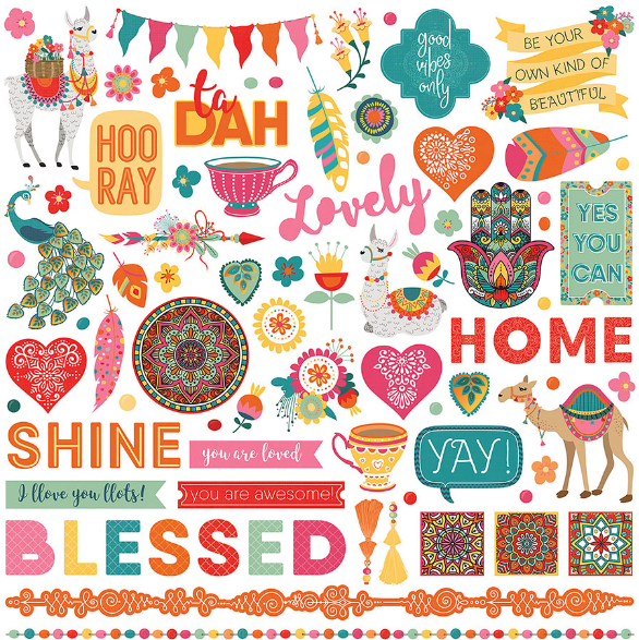 Photo Play Paprika Collection 12 X 12 Sticker Sheet - Card Stock (800x600), Png Download