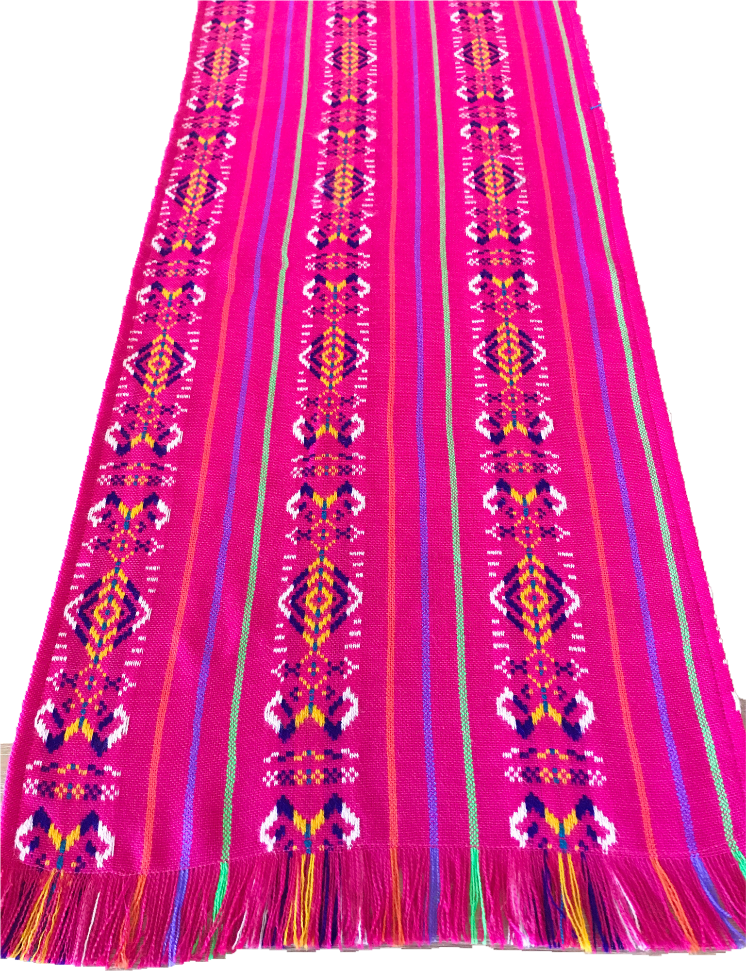 Mexican Table Runner Tribal Embroidered -hot Pink Themed - Embroidery (1536x2048), Png Download