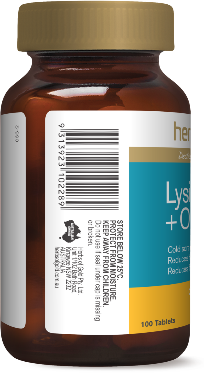 Lysine 1000 Olive Leaf - Herbs Of Gold Digestive Enzymes (750x1563), Png Download