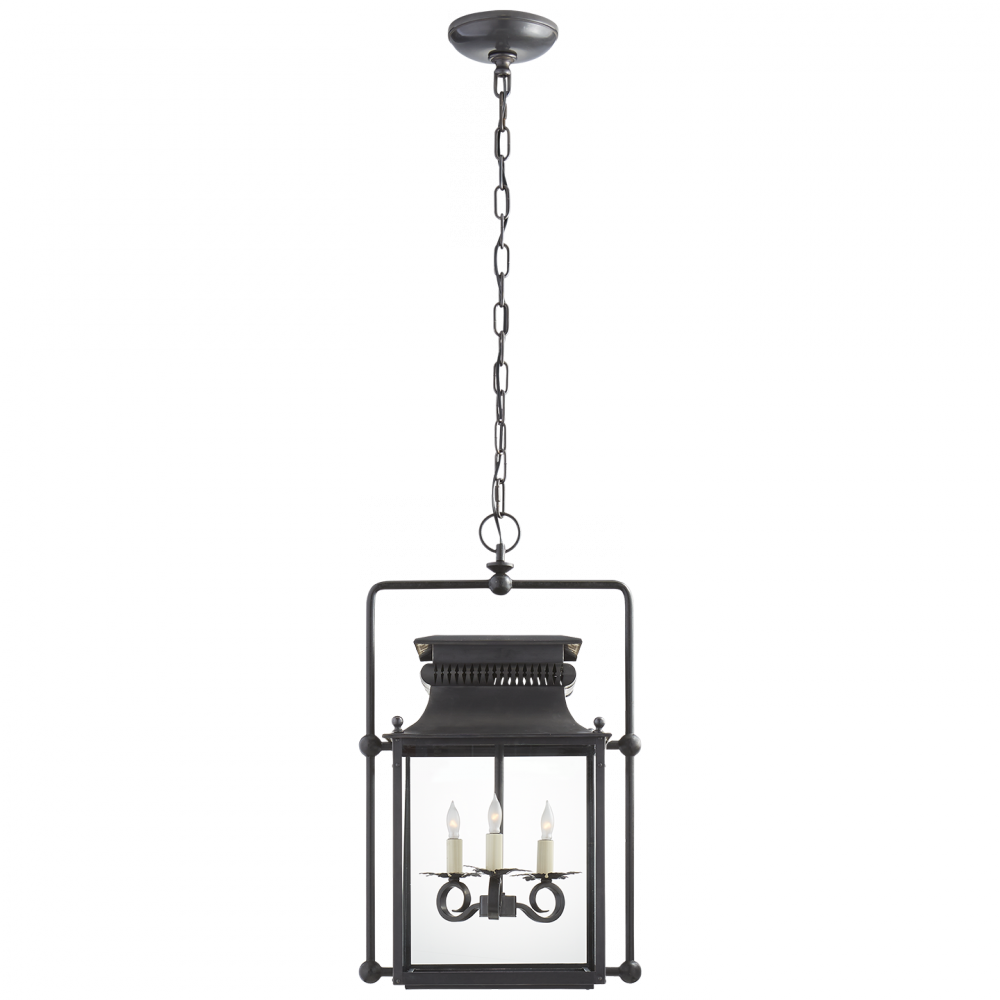 Honore Medium Square Frame Lantern In Blackened (1000x1000), Png Download